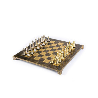 Сет за шах, Classic Metal Staunton with Gold&Silver Chessmen/Bronze Chessboard