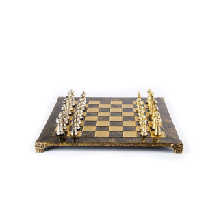 Сет за шах, Classic Metal Staunton with Gold&Silver Chessmen/Bronze Chessboard