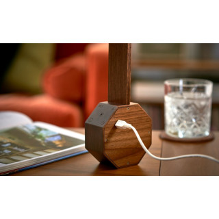 Часовник/Ламба, Octagon One Plus Portable Alarm Clock Desk Light, дрво - орев