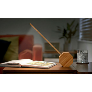 Часовник/Ламба, Octagon One Plus Portable Alarm Clock Desk Light, дрво - бамбус