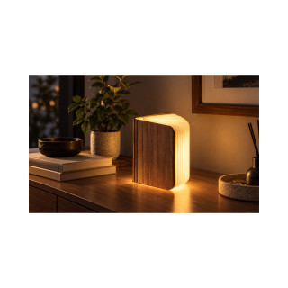 Паметна ламба - Книга, Large Smart Book Lamp, голема, дрво - орев 