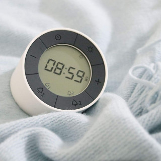 Будилник, The Edge Light Alarm Clock, бел
