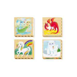 Дрвена сложувалка, Four Puzzle - Fantastic Animals, 6 парчиња 