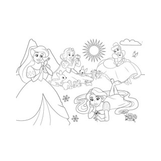 Двострана сложувалка - боенка, Disney, Princess, 104 парчиња