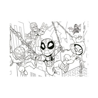 Двострана сложувалка - боенка, Marvel, Superhero Adventures, 60 парчиња