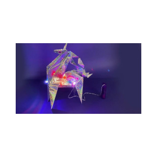 Светлечки еднорог, Kidz Maker, Holographic Light-Up Origami - Unicorn 