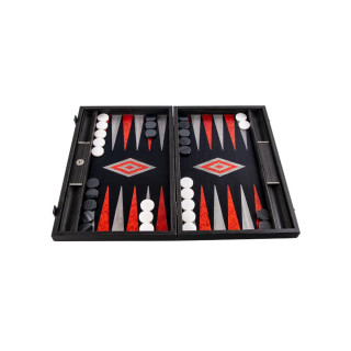 Сет за табла, Premium Handcrafted Black Oak with Silver Stripes