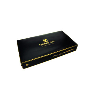 Сет за табла, Premium Handcrafted Black Oak with Silver Stripes