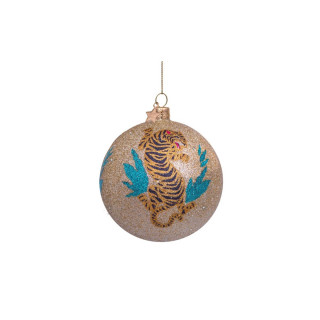 Лампион, Gold Glitter with Tiger Print