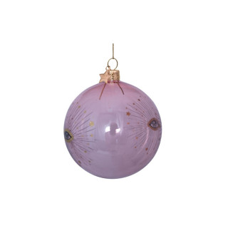 Лампион, Pink Transparent Bauble with Gold Eye