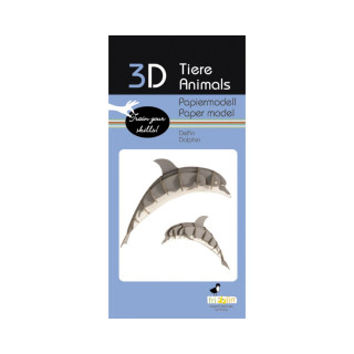 3Д модел од хартија - Делфин 