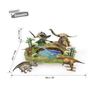 3D сложувалка, Cubic Fun, National Geographic Kids - Dinosaur Park, 43 парчиња 