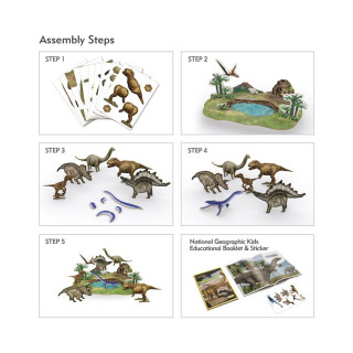 3D сложувалка, Cubic Fun, National Geographic Kids - Dinosaur Park, 43 парчиња 