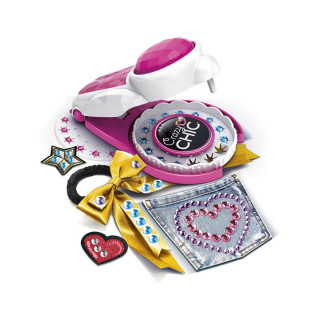 Детски сет за украсување на облека, Crazy Chic Fashion - Strass Machine 