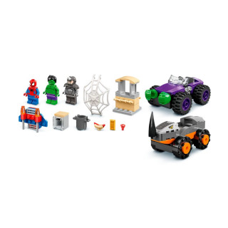 LEGO коцки, Marvel: Spidey Amazing Friends - Hulk vs. Rhino Truck Showdown