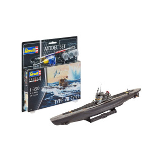 Сет макета + бои, German Submarine Type VII C/4, 1:350