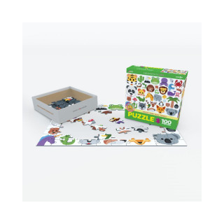 Детска сложувалка, Emojipuzzle-Wild Animals, 100 парчиња