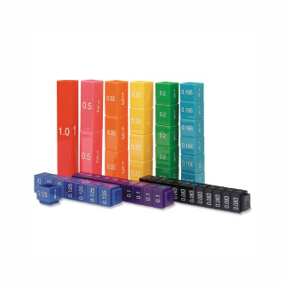 Сет математички коцки - Дропки, Fraction Tower® Cubes - Equivalency Set®