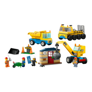 LEGO коцки, City, Construction Trucks and Wrecking Ball Crane