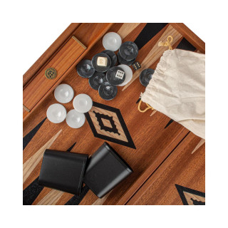 Сет за табла, Handmade Mahogany Inlaid Backgammon with Black & Oak Points