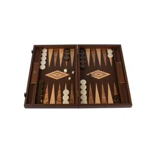 Сет за табла-рачна изработка, Wenge Inlaid Backgammon w/ Walnut Burl and Oak