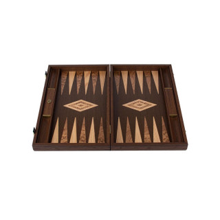 Сет за табла-рачна изработка, Wenge Inlaid Backgammon w/ Walnut Burl and Oak