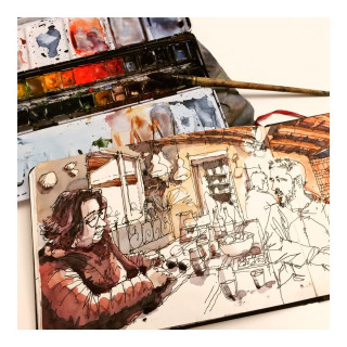 Скицник, Watercolour, 200 g/cm², 14 x 14 cm, ситно зрнест 