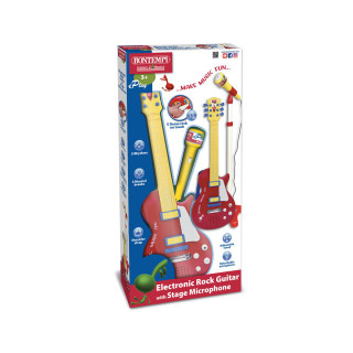 Електронска рок гитара, iPlay Electronic Rock Guitar w/ Stage Microphone 