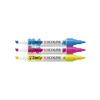 Сет двострани маркери, Ecoline - Primary, 3 бои 