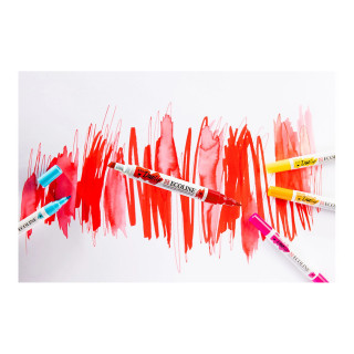 Сет двострани маркери, Ecoline - Basic, 6 бои