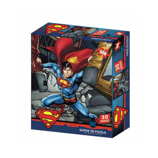 Сложувалка со 3D ефект, DC: Superman Strength, 500 парчиња