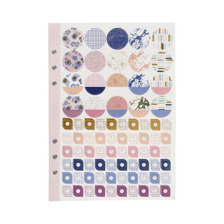 Книга со стикери, Gold/Purple/Rose, 8 листа, А5