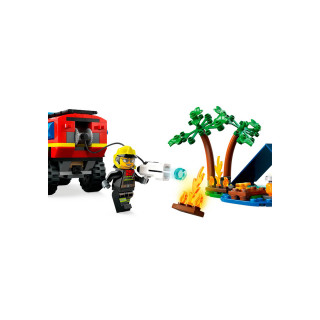 LEGO коцки, City, 4x4 Fire Truck with Rescue Boat 