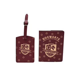 Сет - футрола за пасош и таг за багаж, Harry Potter - Gryffindor