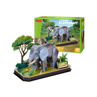 3D сложувалка, Cubic Fun - Animal Pals: Elephant, 42 парчиња