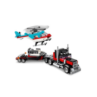 LEGO коцки, Creator 3 in 1, Flatbed Truck with Helicopter