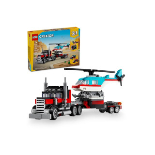 LEGO коцки, Creator 3 in 1, Flatbed Truck with Helicopter