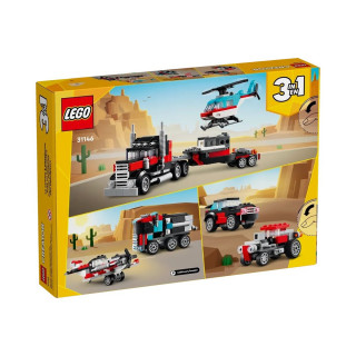 LEGO коцки, Creator 3 in 1, Flatbed Truck with Helicopter