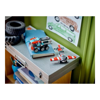 LEGO коцки, Creator 3 in 1, Flatbed Truck with Helicopter