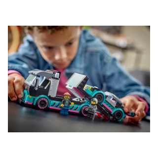 LEGO коцки, City, Race Car and Car Carrier Truck 