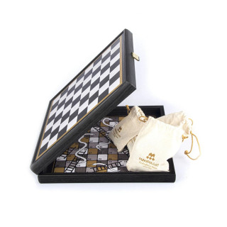 Сет игри 4 во 1, Modern Style Chess, Backgammon, Ludo & Snakes, црн