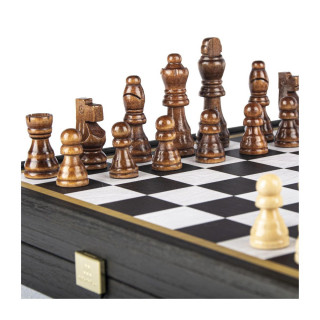 Сет игри 4 во 1, Modern Style Chess, Backgammon, Ludo & Snakes, црн