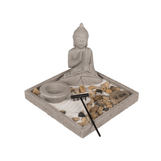 Декоративен сет од цемент, Buddha, 18 x 18 cm 