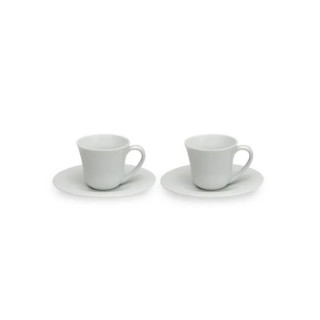 Сет од 2 шолји за кафе со тацни, KU, 70ml 