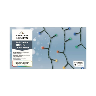 Новогодишни LED сијалички со 8 функции- мултиколор, 5m