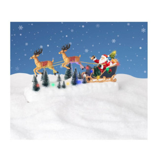Декоративна фигура со LED светла, Santa's Sleigh