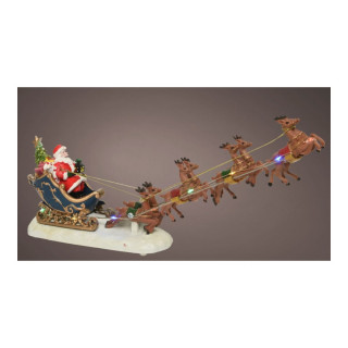 Декоративна фигура со LED светла, Santa's Sleigh