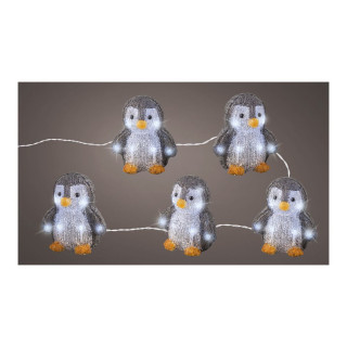 Сет декоративни фигури со LED светла, Penguins, 1/5