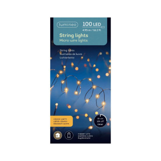 Новогодишни микро LED сијалички - топло жолти, 495 цм 