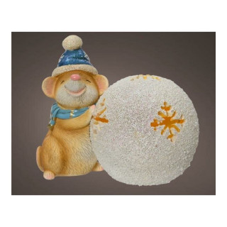 Декоративна фигура со LED светла, Mouse w/Bauble